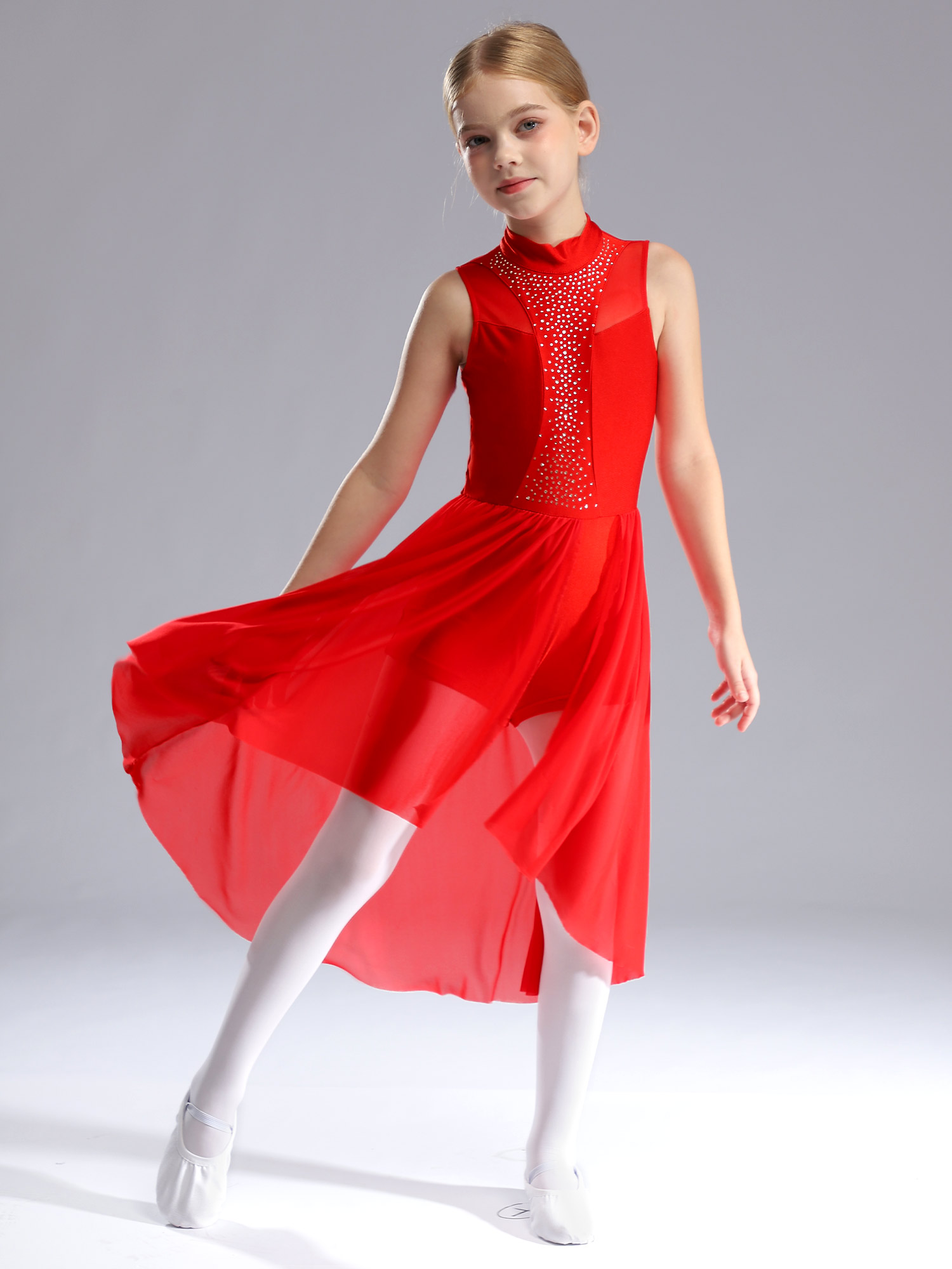 Robe de danse de patinage artistique pour filles, robe de Rhcontemporaine, robe maxi moderne, biscuits, fibrRotterdam kly, liturgique, lyrique