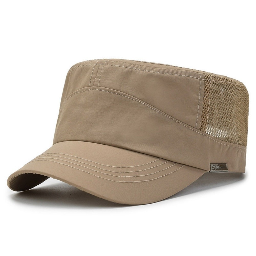 Casquette décontractée en maille à dessus plat, séchage rapide, respirante, protection solaire, légère, réglable, pour sports de plein air