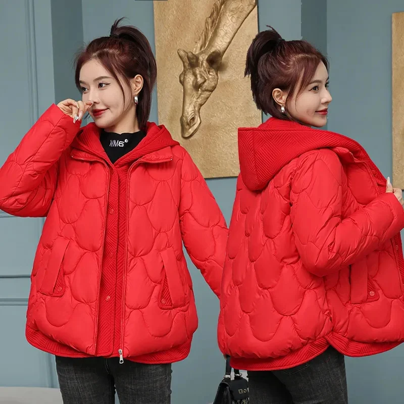 Hiver femmes veste Parkas manteau 2024 nouveau épais chaud rembourré manteau femme hiver vêtements d'extérieur veste ample Parkas vêtements de neige vêtements d'extérieur