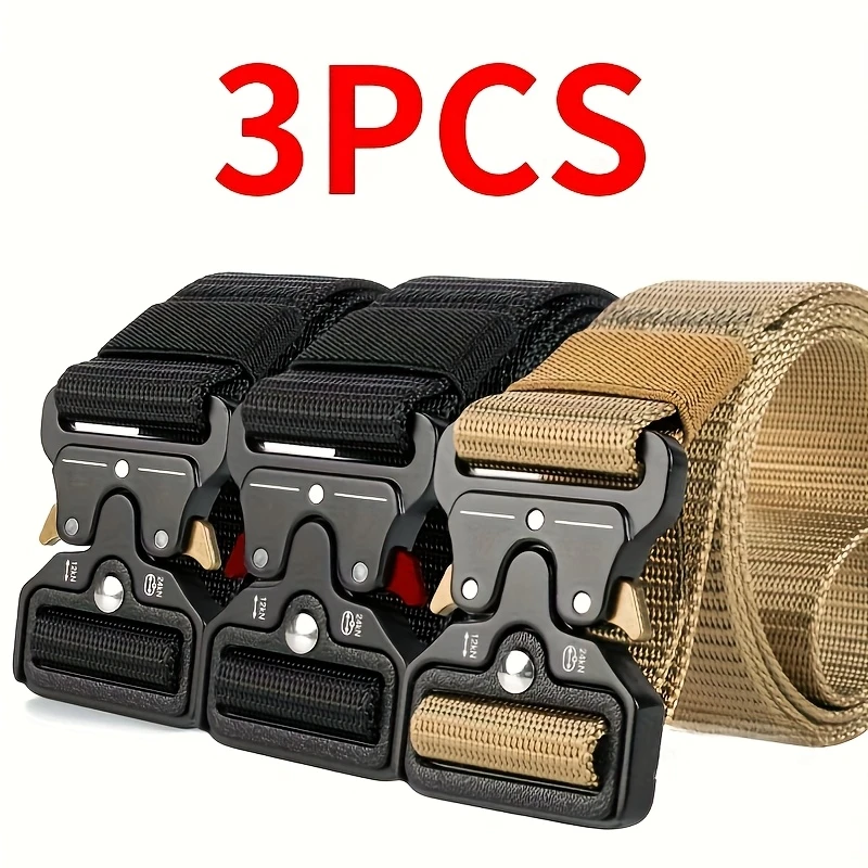 Ceinture tactique pour homme, ceinture mode business multifonctionnelle, ceinture décorative pour le camping, le golf et les activités de plein air.