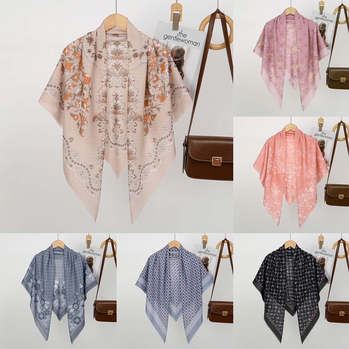 110*110 cm imprimé fleuri Voile écharpe femmes musulmanes Hijabs châle foulard foulard foulards bandeau Bandanas bandeau bandeaux