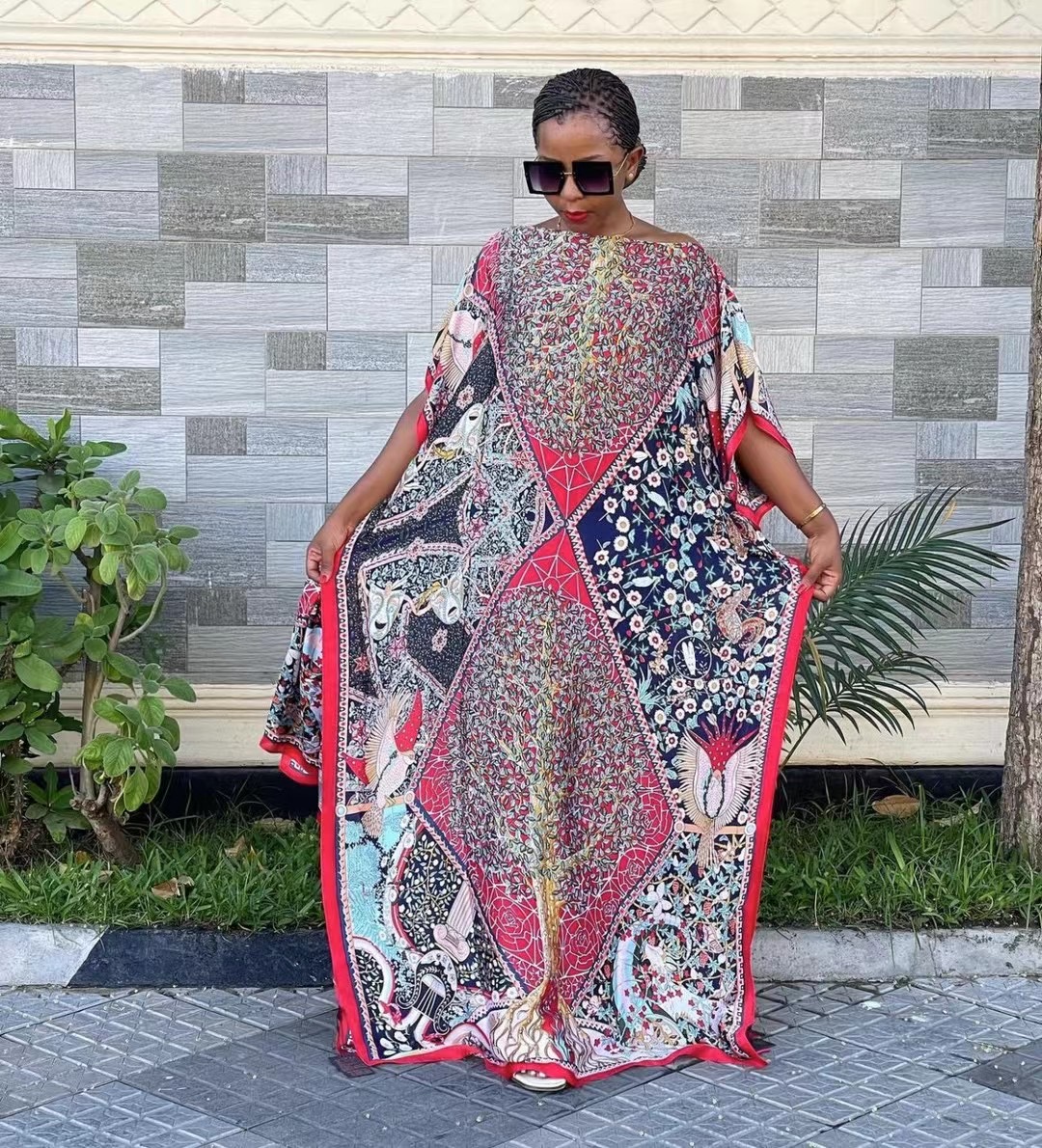 Robe Longue Imprimée avec Écharpe pour Femme Africaine, Style Bohème, Kaftan de Qualité, Promotion d'Été