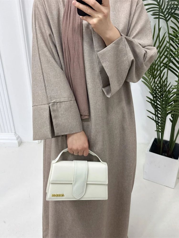 Robe Africaine en Coton et Lin pour Femme Musulmane, Vêtement de Prière Modeste, Islam, Dubaï, Abaya, Turquie, Ramadan
