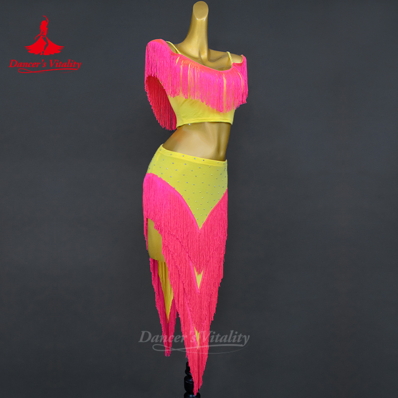 Vêtements d'entraînement de danse du ventre pour femmes, ensemble de Performance à pampilles Sexy haut de gamme, vêtements d'entraînement de danse orientale pour adultes