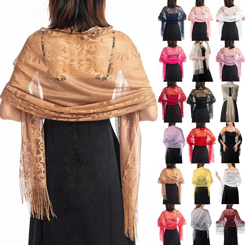 Robe de Soirée en Dentelle Transparente pour Femme, Châle Creux, Patients, Demoiselle d'Honneur, Enveloppes en Maille, Capes de Mariage, Châles de ix