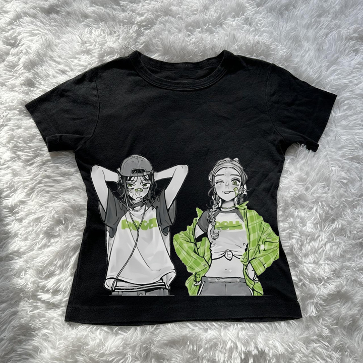 Haut court vintage Anime pour femmes, débardeurs à bretelles, camisoles, corset Emo, CoAdvantages des années 2000, Y2K, vêtements féminins, années 90
