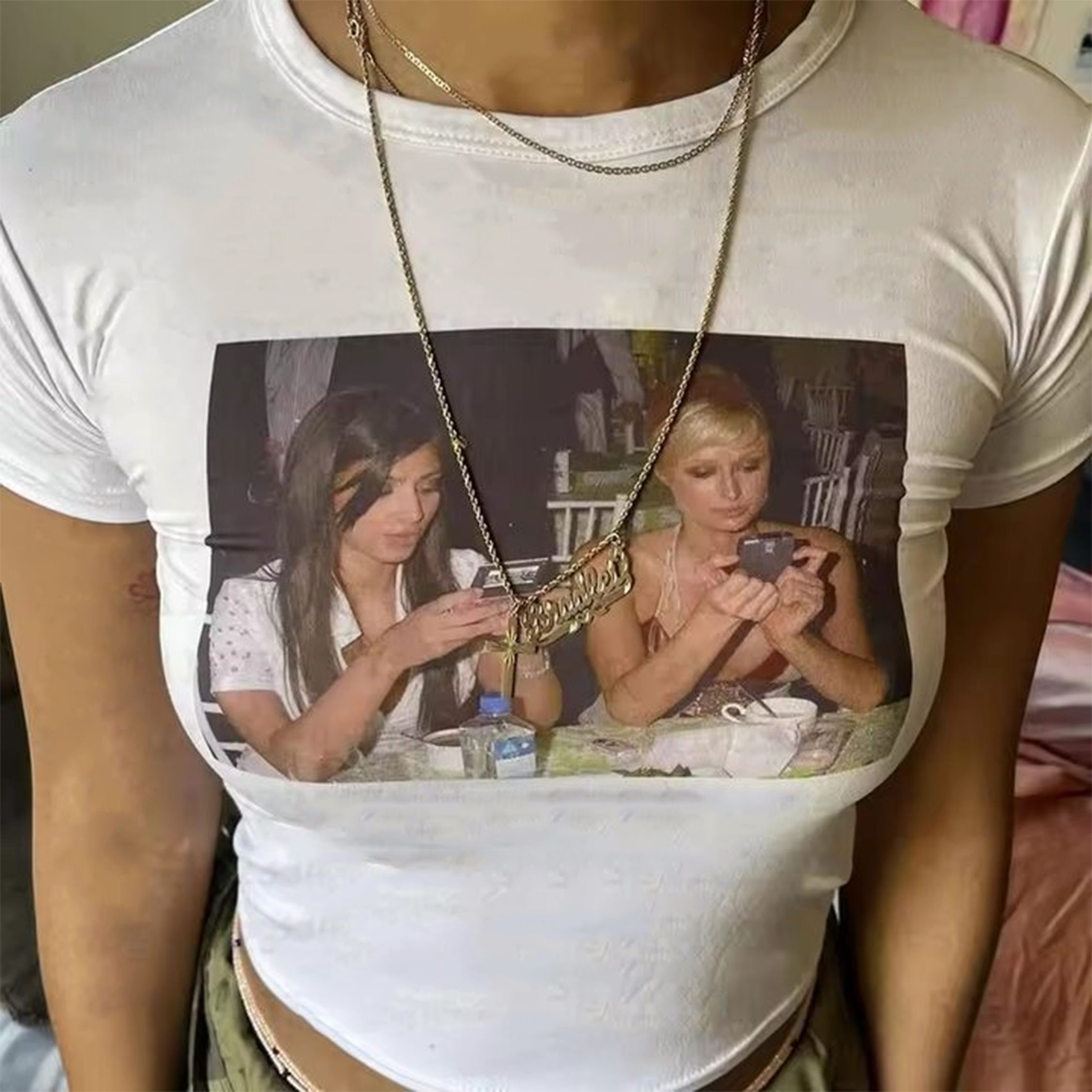 Mode lettre imprimer fée Grunge été e-girl blanc haut court mince années 2000 Streetwear Harajuku Goth manches courtes T-shirts Y2k haut