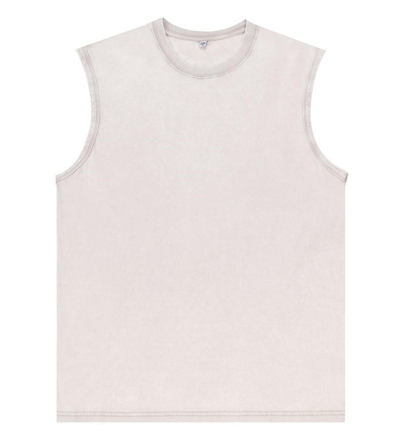 Débardeur en coton délavé pour hommes, t-shirt d'entraînement sans manches, pour course à pied, plage, ample, nouvelle collection été 2025