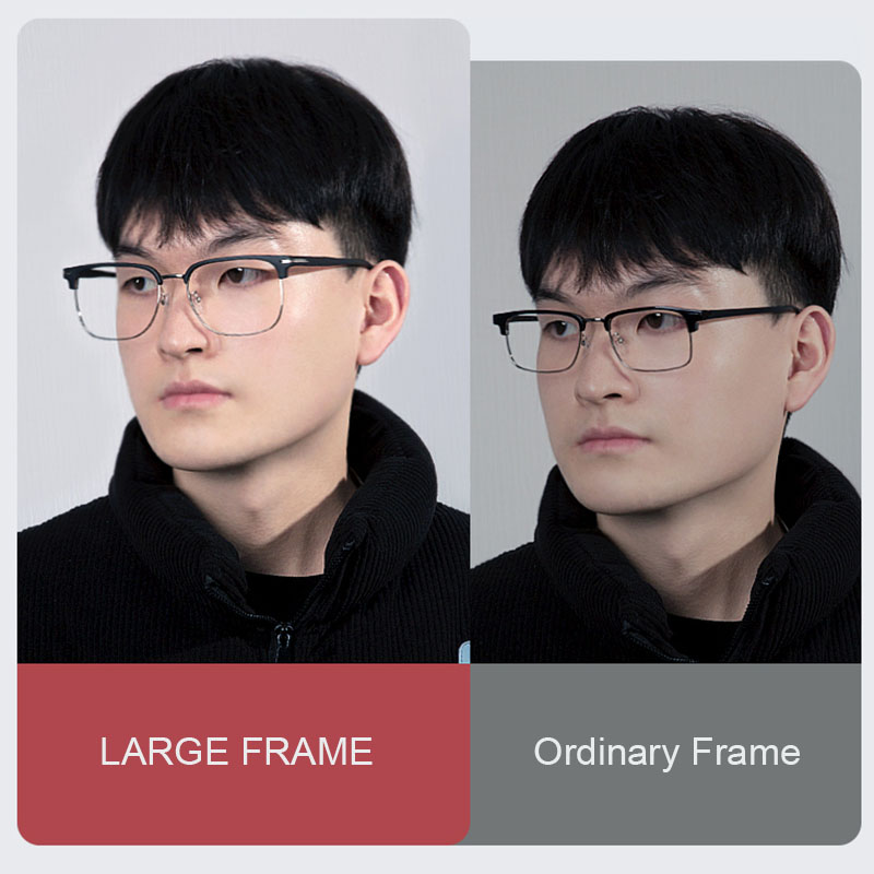 154mm lunettes surdimensionnées cadre unisexe sourcil cadre lunettes grand visage hommes femmes grande taille myope optique monture de lunettes
