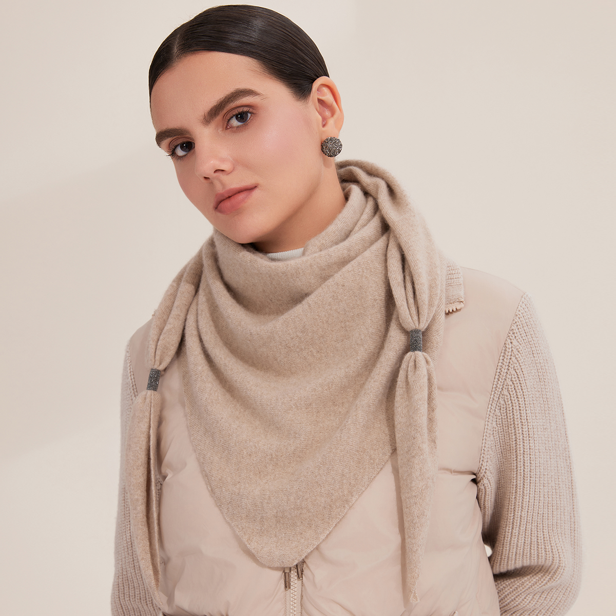 BY4521271 luxe femmes 100% cachemire écharpe pull doux tricot élégant drapé cou concepteur hiver châle