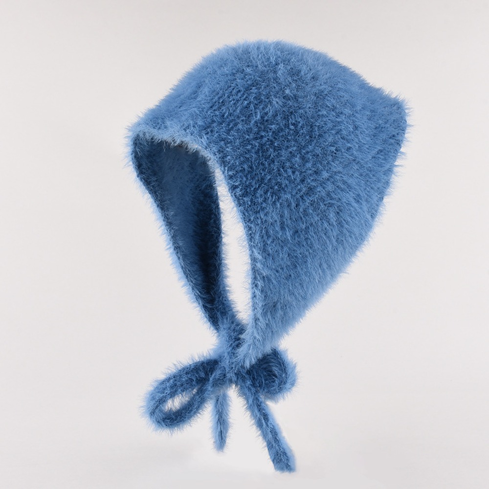 Écharpe de sauna de style français pour femme, écharpe triangulaire en fil de peluche, chapeau de bande de sauna chaud, mignon, automne et hiver