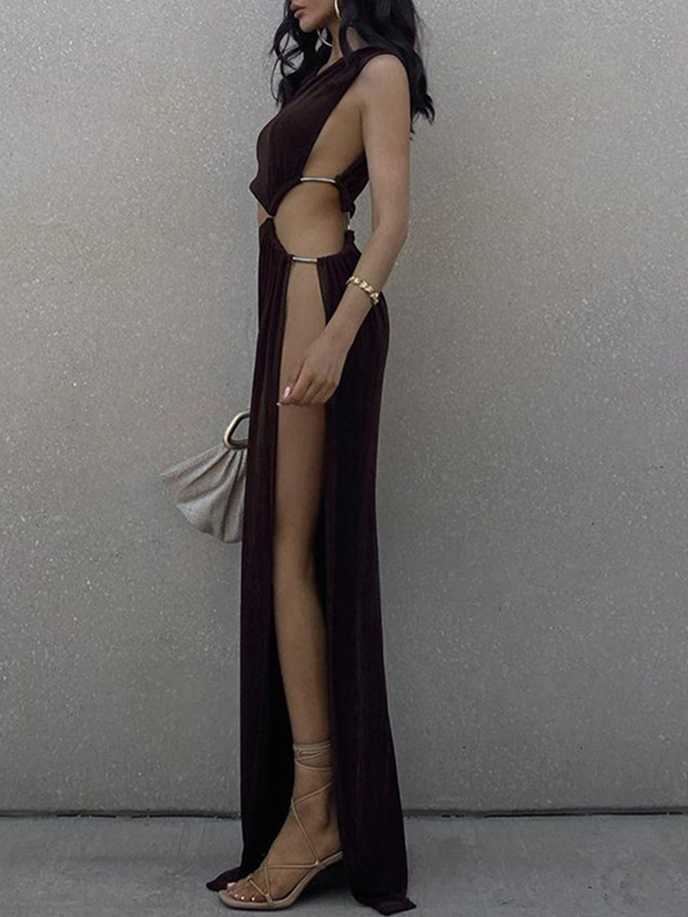 Robe longue d'été sexy dos nu pour femme, robe de soirée moulante ajourée pour club et anniversaire, vêtements féminins, robes de soirée longues, Vestido