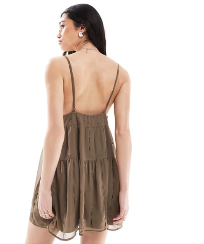 Robes mini bohèmes de plage à paillettes et broderies pour femmes, style vintage, col en V, sans manches, à bretelles, robe d'été, vestidos, robe trapèze