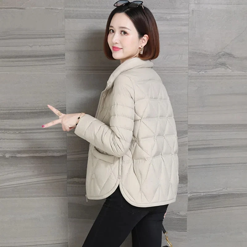 Manteau matelassé décontracté pour femme, léger, court, en duvet et coton, nouvelle mode, grande taille, automne, 2026