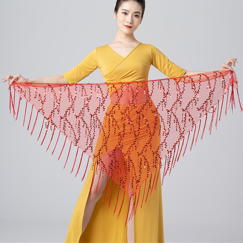 Costumes de danse du ventre pour femmes, nouveau Style, paillettes scintillantes, ceintures de danse du ventre indiennes, mouchoir de hanche, écharpes de danse pour femmes