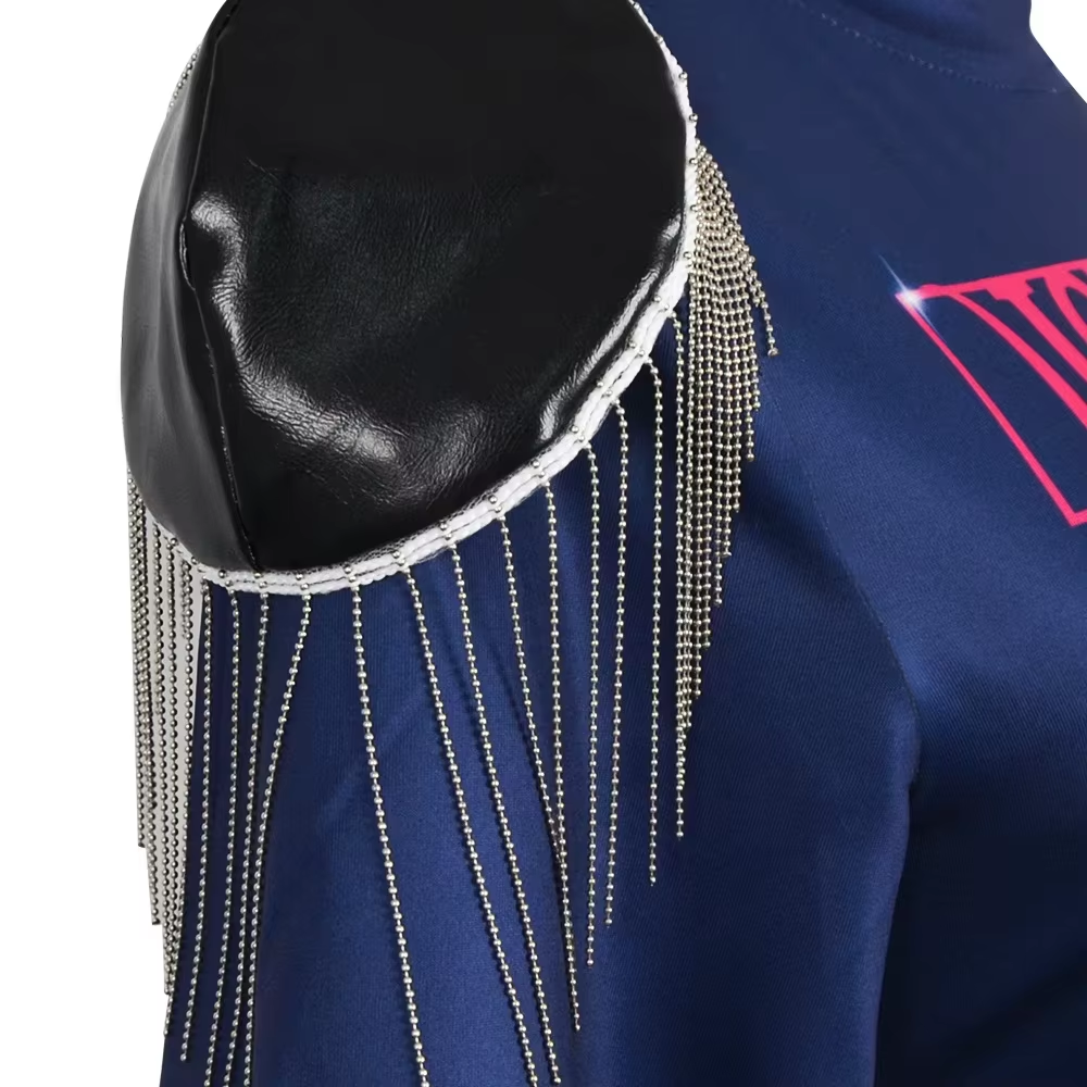 Ensemble de vêtements de cosplay pour femmes, t-shirt, gants, jupe, pendentif, tenue uniforme, costume de fête d'Halloween, carnaval