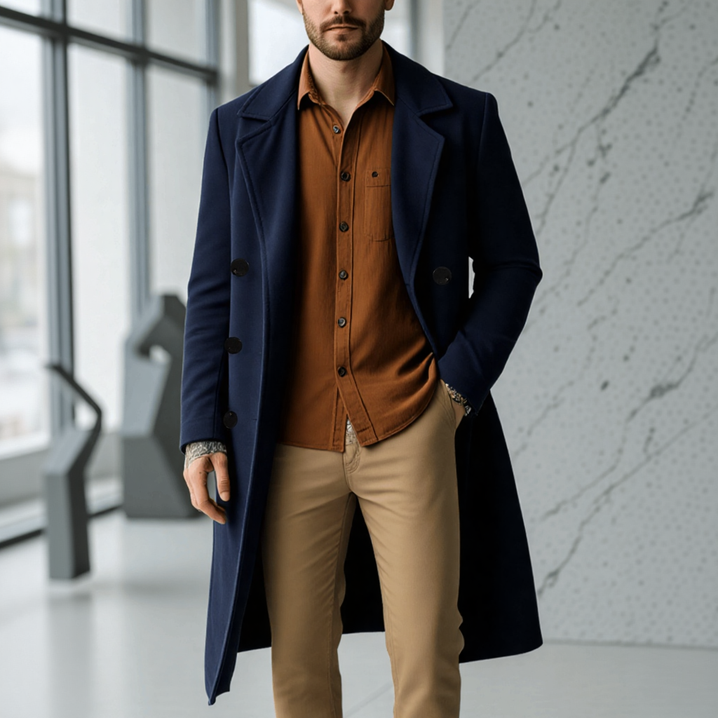 Veste à Double boutonnage pour hommes, manteau d'affaires décontracté pour hommes, automne hiver, Blazer en laine épaisse et chaude, vêtements de cérémonie, costume d'extérieur