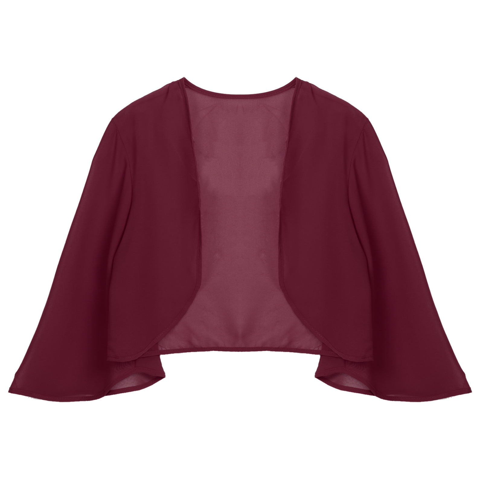 Cardigan en mousseline de soie à manches 3/4 pour femme, châle long, élégant, enveloppes de mariage, haussement d'épaules pour patients, couverture de soirée, été
