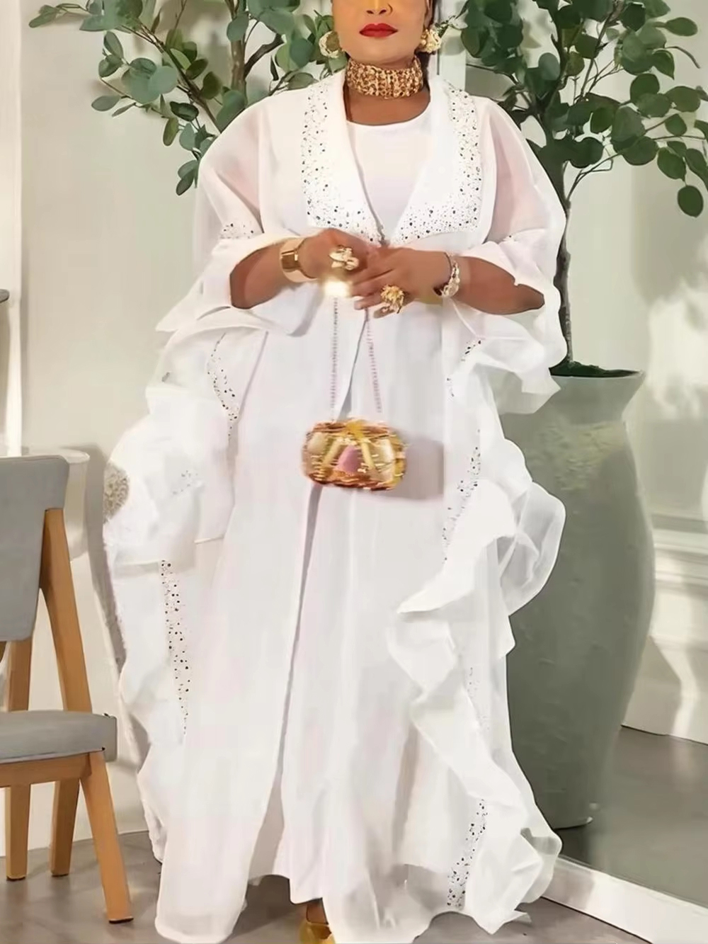 Robes traditionnelles pour femmes, ensemble de 2 pièces Dashiki africain turc, vêtements Kaftan Dubaï, Abayas musulmanes, robes de soirée pour mariage