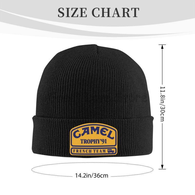 Camel Trophy 91 Bonnet Chapeaux Unisexe Élastique Tricot Chapeau Hiver Chaud Skullies Bonnets Casquette Head Wrap Caps pour Voyage Camping en Plein air