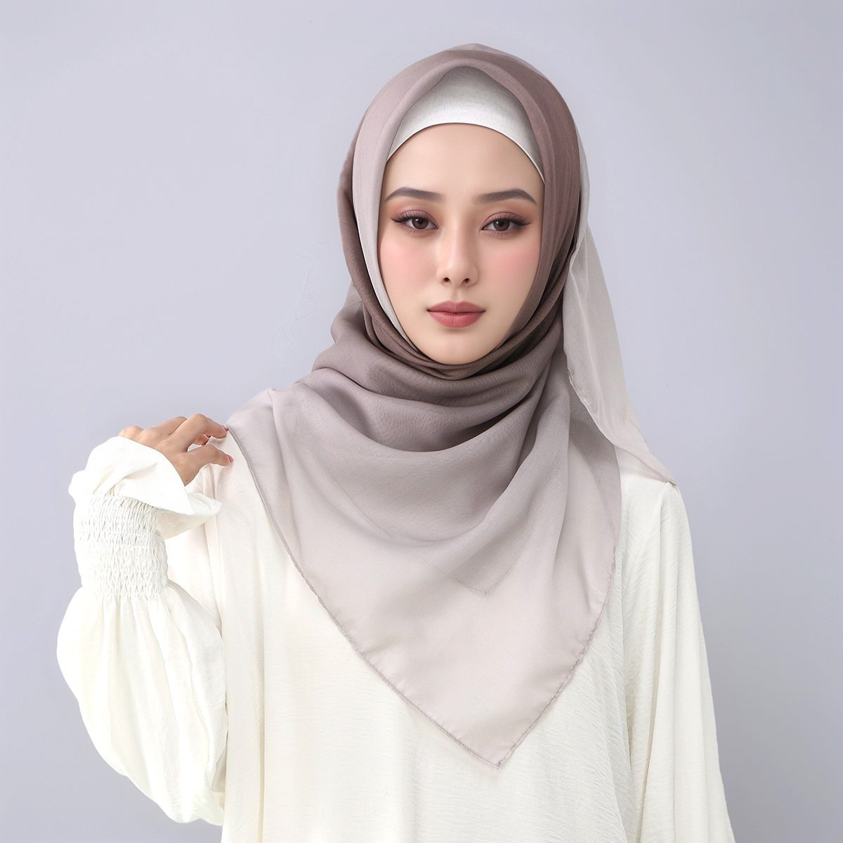 Nouveau Design dégradé carré écharpe femmes musulmanes Hijab coton Viscse Foulard bandeau châle enveloppement islamique Turban Foulard 110 cm
