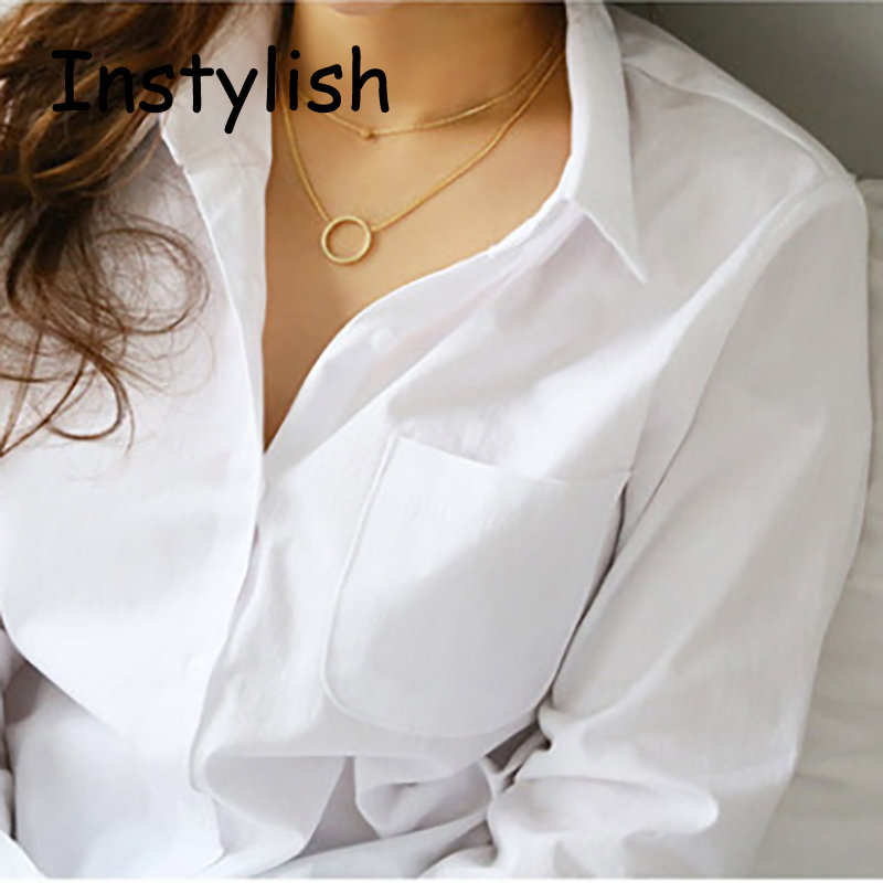 Chemise blanche à manches longues pour femmes, chemisier adt rabattu, chemise décontractée en coton, style adt, streetwear, tuniques, printemps, nouveau, 2023