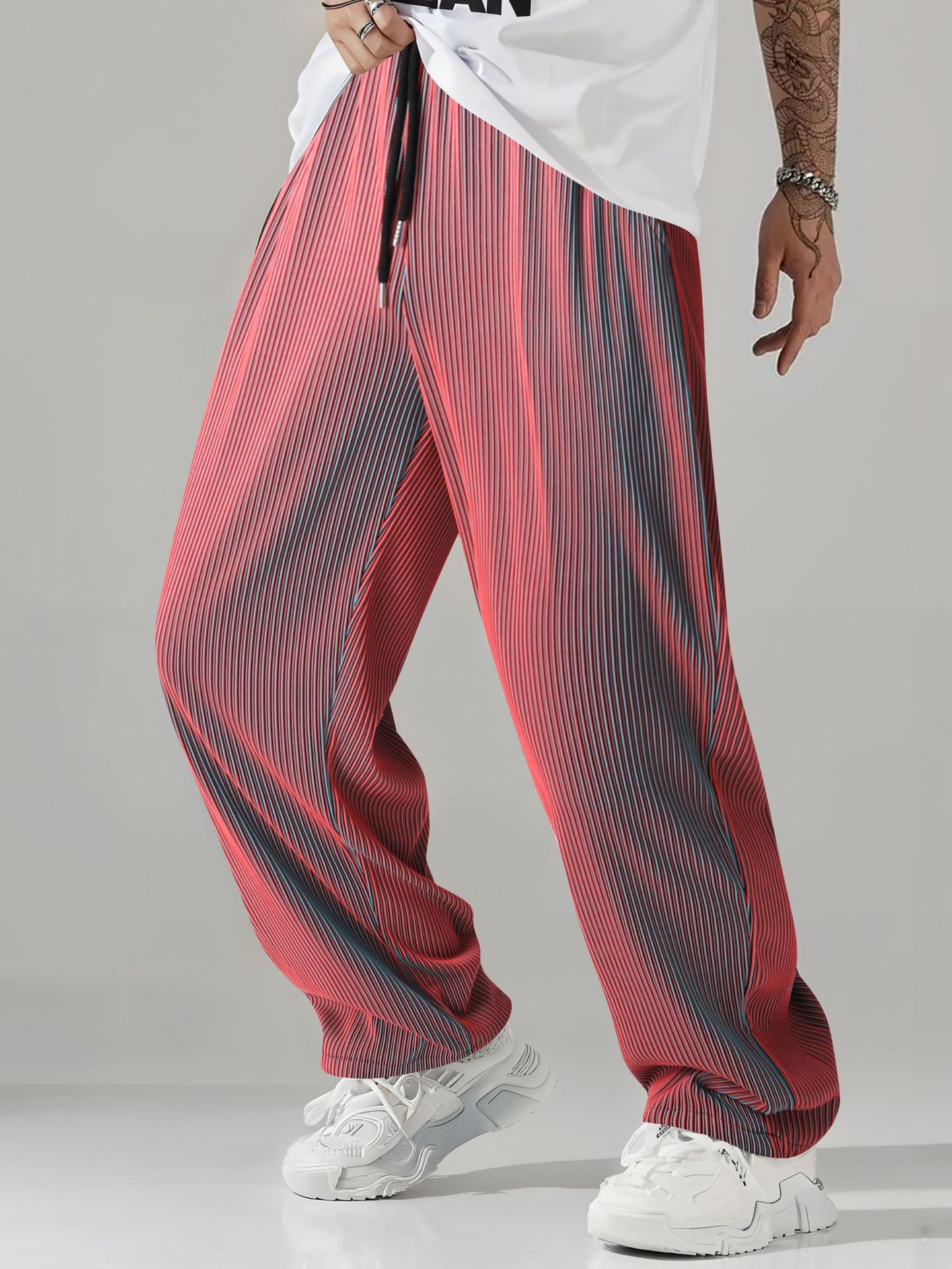 Nouveaux pantalons décontractés pour hommes-Anti-rides, Non extensibles, respirants, élastiques, pantalons à jambes droites résistants aux taches, Streetwear Hip-Hop