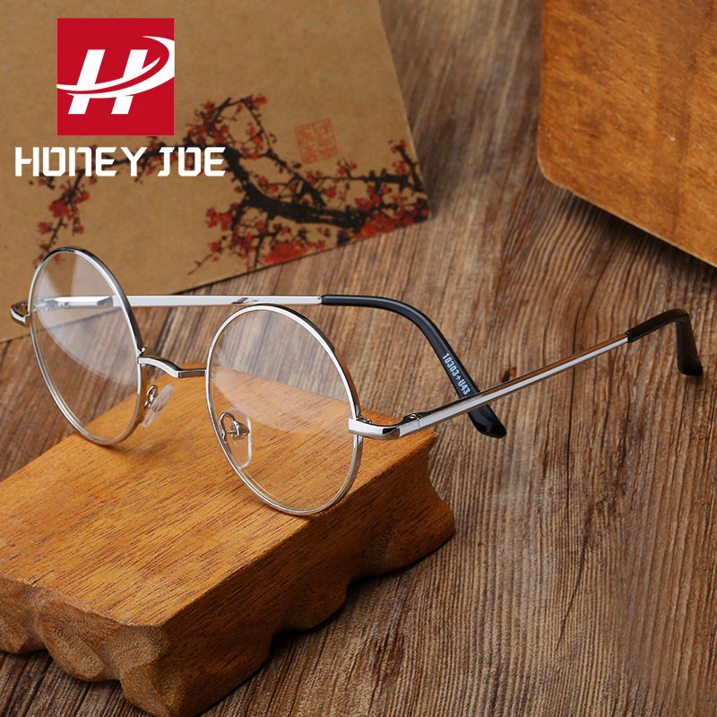 Lunettes d'ordinateur de jeu rétro Vintage pour femmes et hommes, monture métallique Anti-lumière bleue, verres transparents, cercle rond