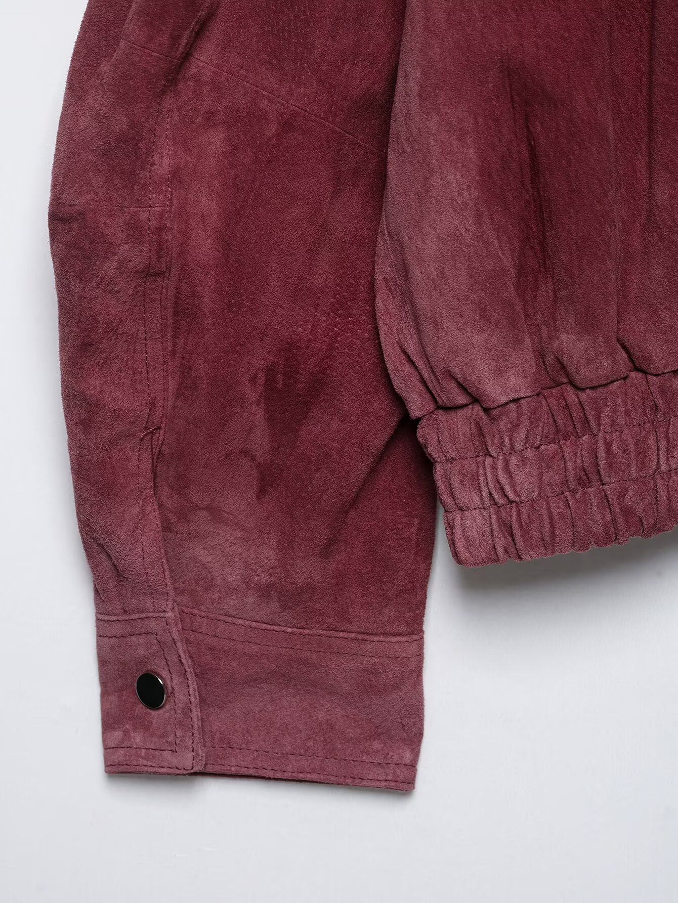 BSAY 2026 Nouvelle Veste Bomber en Cuir pour Femme, Col Montant, Fermeture Éclair Intégrale, Poches Latérales, Ourlet Élastique, Manches Longues, Veste Courte