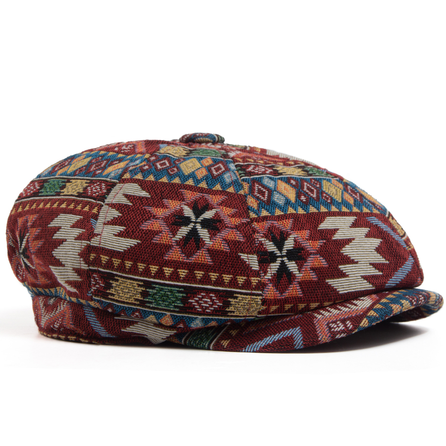 Casquette Gavroche Bohème à Motif Ethnique Aztec, Casquette Plate Géométrique Vintage, Bérets Décontractés pour Hommes et Femmes, Casquette Ivy à Visière Unisexe Réglable
