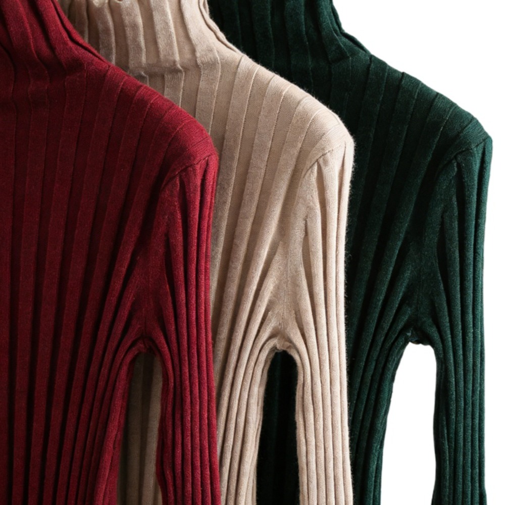Pull en tricot pour femme, 70% soie de mûrier naturelle et 15% cachemire, col haut rayé, doux pour la peau, tendance