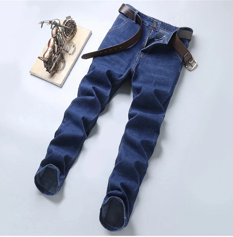 Jean droit pour homme, nouvelle collection 2026, extensible, coupe ajustée, confortable, en denim doux, pantalon de ville, vêtements de marque pour homme