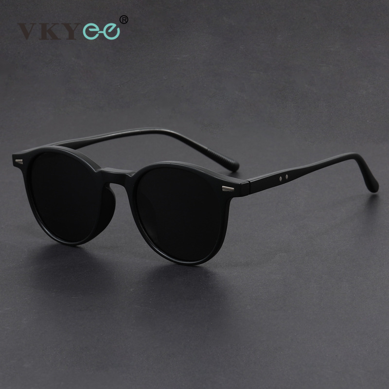 VICKY Simple classique géométrique rond conception Protection UV hommes femmes lunettes de soleil polarisées personnalisable Prescription 1080