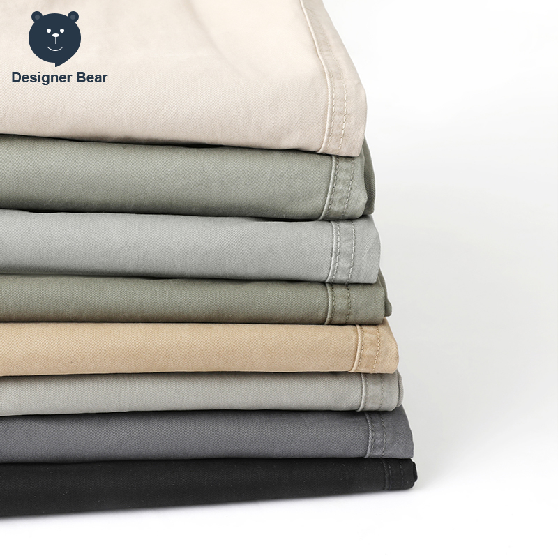 Pantalon chino décontracté pour homme, été, haute qualité, 95% coton, respirant, couleur unie, taille élastique, style Amekaji