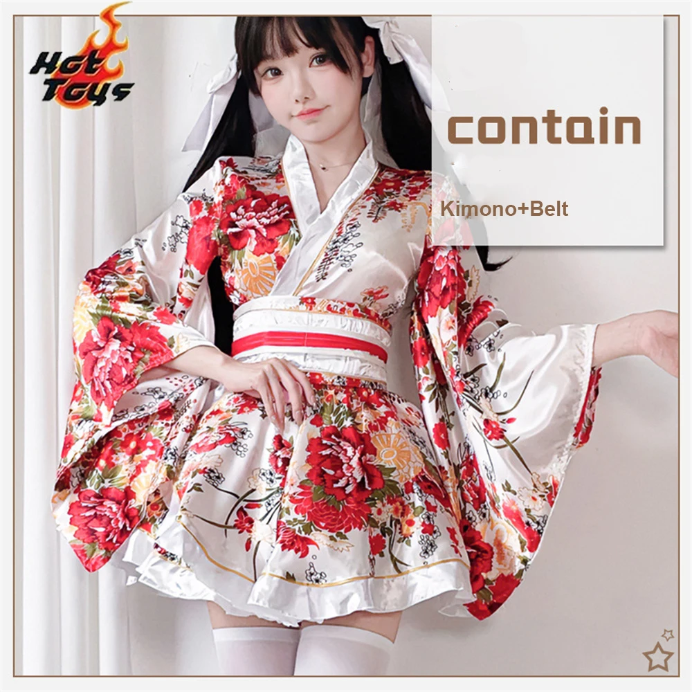Kimono japonais Yukata pour filles, Costume Haori imprimé Floral, jolie robe Lolita pour femmes, Costume de Cosplay de demoiselle d'honneur d'halloween