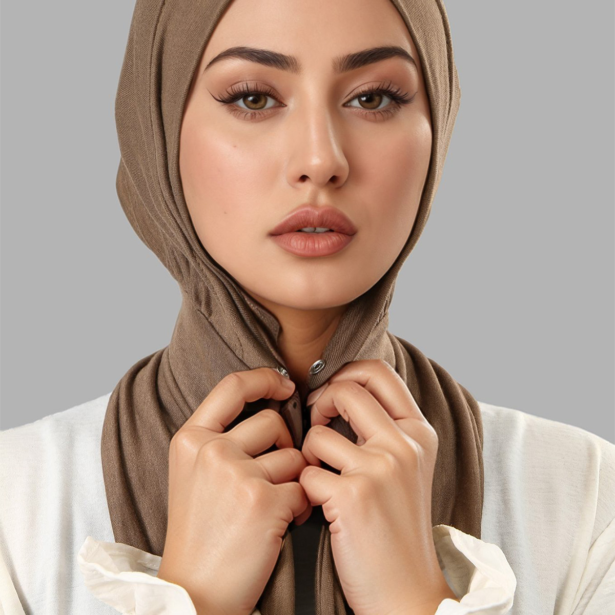 Hijab instantané en jersey pour femmes musulmanes, bonnet avec bouton, turban uni, islam, Ramadan, foulards doux et respirants, foulard élastique
