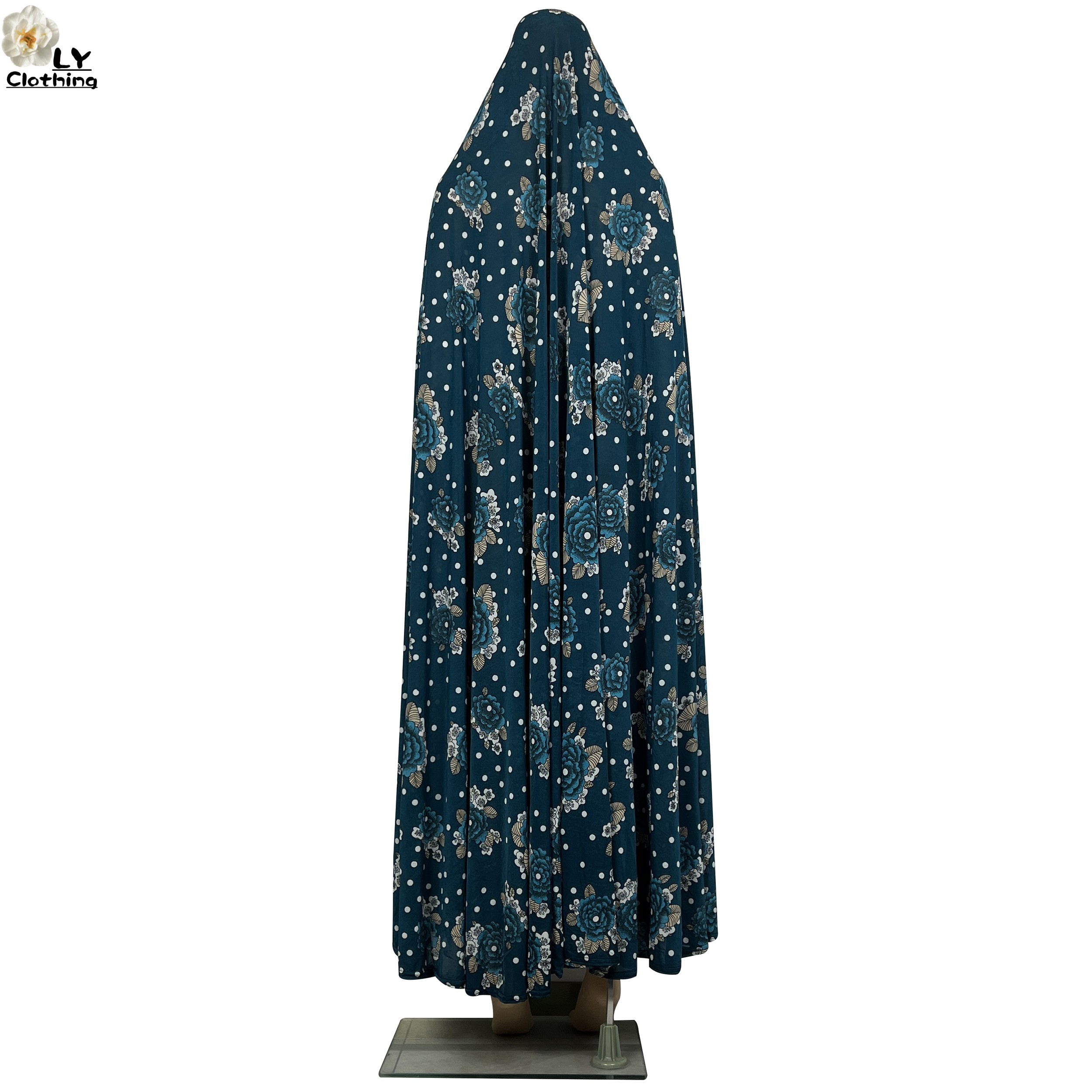 Abaya à capuche pour femmes musulmanes, vêtement de prière, ample, décontracté, imprimé Floral, dubaï, Robe saoudienne, vêtements islamiques, 2024