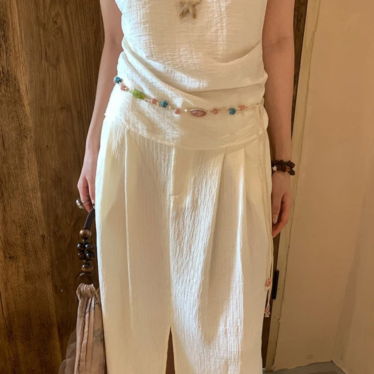 Chaîne de taille bohème pour femmes, perles colorées, ceinture de vacances, robe ethnique, chaîne de taille douce, accessoires de Style péplum