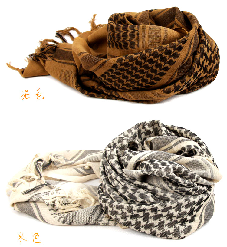 100% coton plus épais foulards arabes hommes hiver Keffiyeh coupe-vent écharpe musulman Hijab Shemagh tactique désert carré Wargame