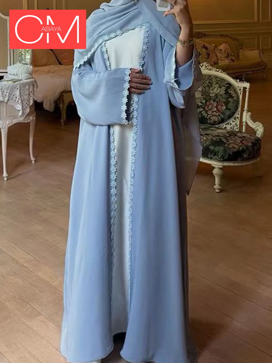 Nouvelle Abaya Ouverte 2026, Kaftan de Luxe Dubaï, Kimono Musulman pour Femme, Robe Hijab, Caftan Marocain Femme Musulmane, Vêtements Islamiques