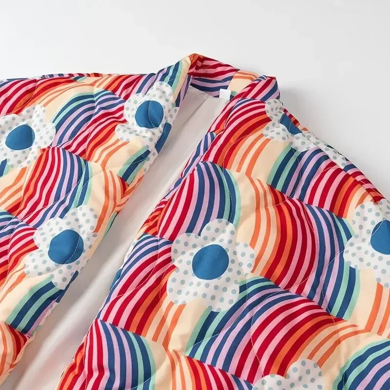 Cardigan Matelassé à Manches sulfpour Femme, Veste en Coton, Manteau Décontracté, Collection Automne 2023
