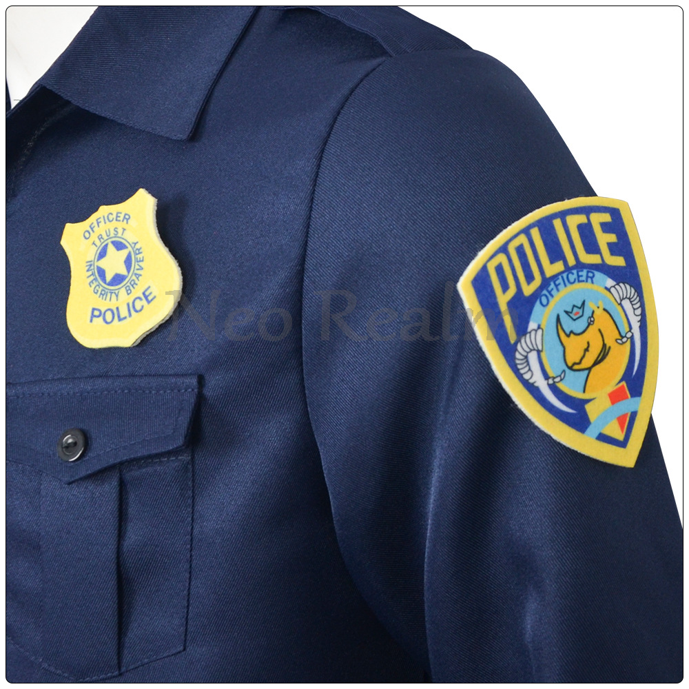 Costume de cosplay de renard anime pour adultes, tenue de police de dessin animé, pour Noël, Halloween, carnaval, Pâques, pour hommes et femmes