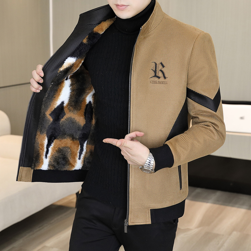 Automne hiver hommes nouvelles vestes hommes épaissir laine doublure veste polaire chaud revers hommes manteaux décontracté Streetwear vêtements d'extérieur