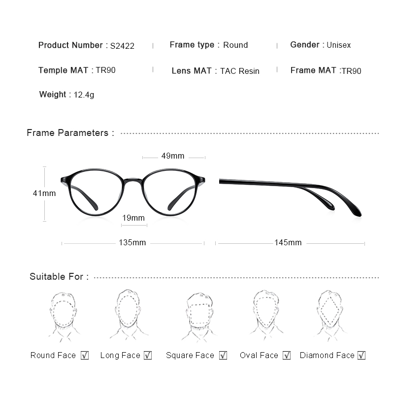 MERRYS DESIGN Classice TR90 montures de lunettes pour hommes lunettes pour femme optique cadre lunettes de Prescription montures lunettes optiques S2422