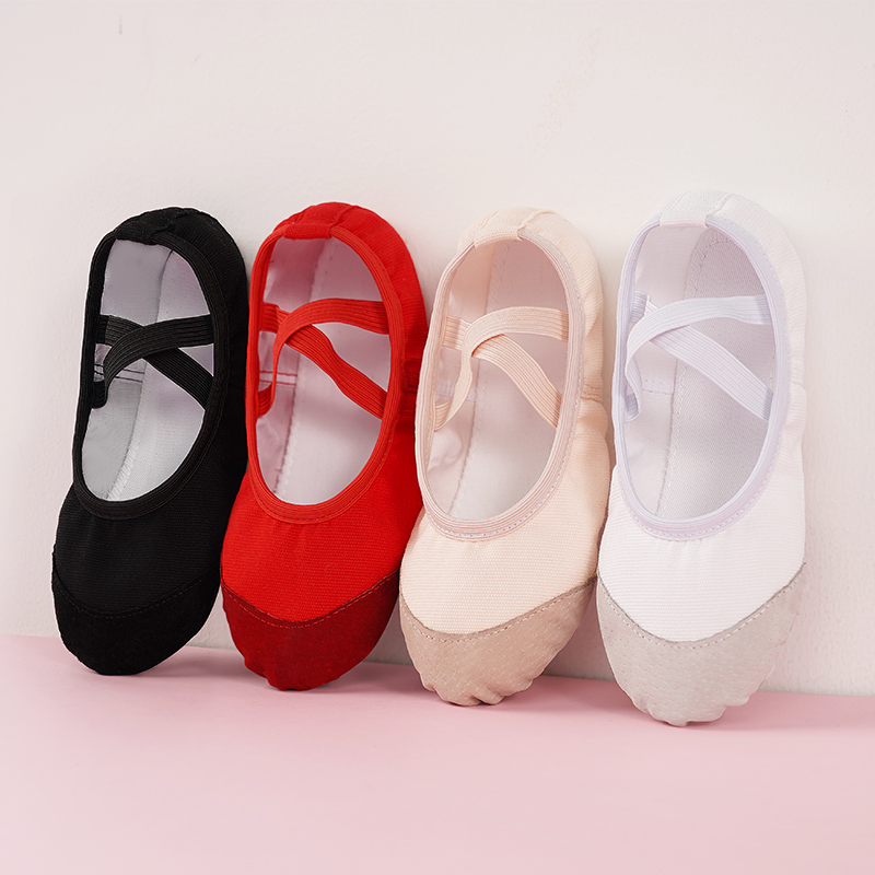Chaussures de Ballet pour filles et enfants, pantoufles de danse classiques à semelle fendue en cuir souple, ballerine pour garçons et femmes, chaussures de danse de Yoga et de gymnastique du ventre