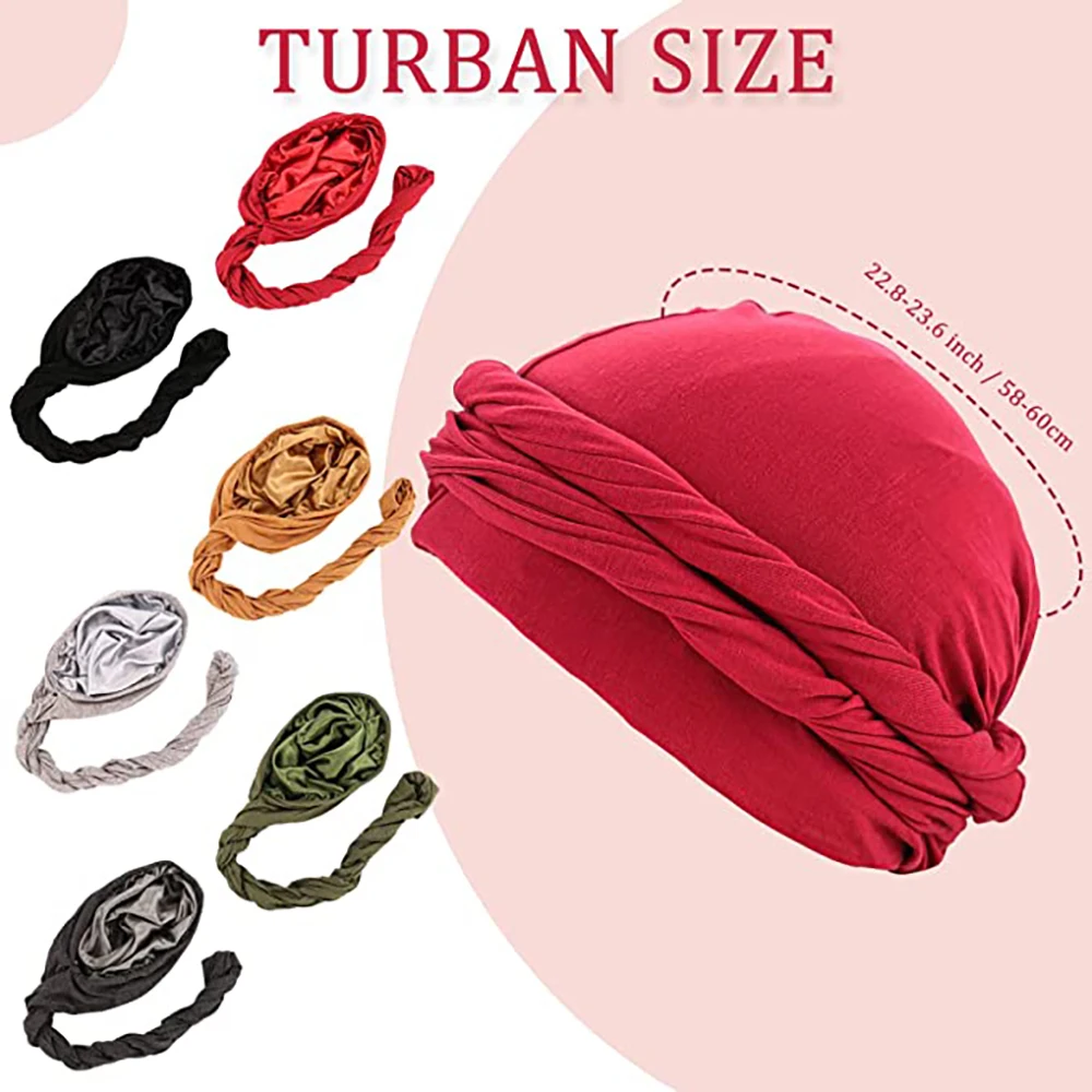 Turban Vintage pour hommes, bandeau Vintage pour hommes, Turban extensible en Modal et Satin, écharpe pour cheveux