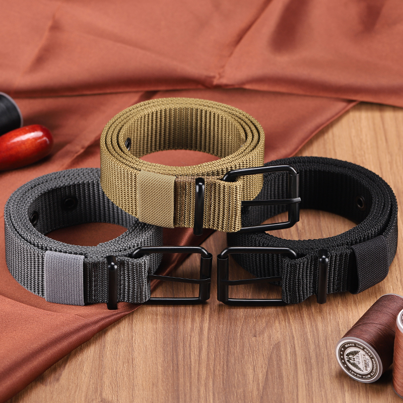 Ceinture en toile perforée, ceinture à boucle à aiguille pour hommes, version coréenne pour jeunes étudiants, ceinture en jean polyvalente, extérieur, ceinture étendue