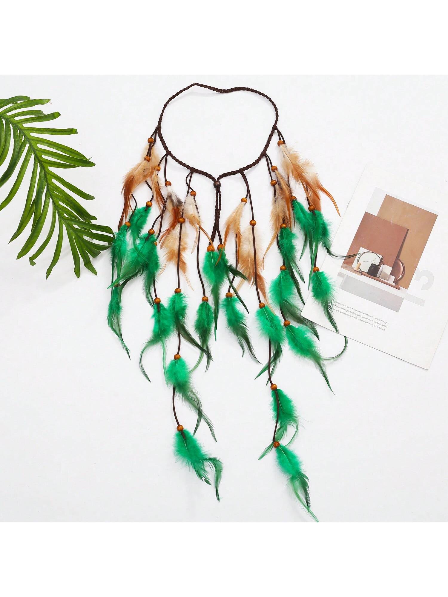 Serre-tête bohème à plumes, accessoire de tête hippie violet, coiffe indienne à plumes, accessoires de cheveux pour femme