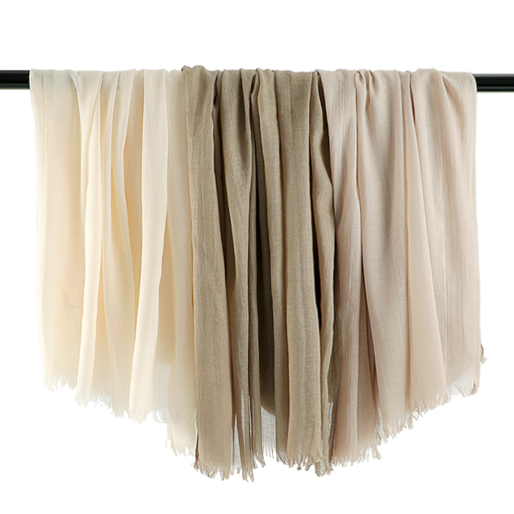 Mode lin coton écharpe Hijab grande taille châles doux pour les femmes foulards musulmans couleur unie enveloppes dames bandeau 190*100 cm