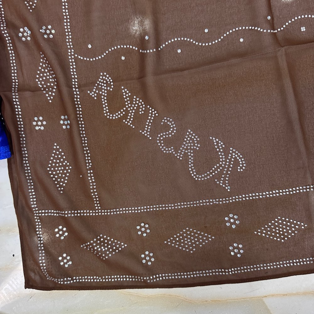 Nouveau Voile Hijab en Chiffon Africain 70x180cm pour Femmes Musulmanes, Foulard Islamique Brodé Style Dubaï, Châles Africains 2026